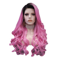 Premium Wig - Mulberry Gradient Long Bouncy Lace Front Wig-Lace Front Wig-UNIQSO UK