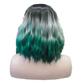 Premium Wig - Ombre Grey Turquoise Medium Curl Lace Front Wig-Lace Front Wig-UNIQSO UK