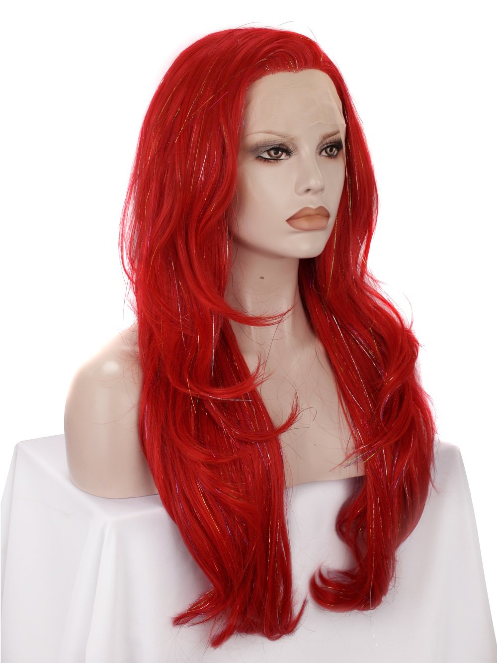 Premium Wig - Poppy Red Layered Lace Front Tinsel-Lace Front Wig-UNIQSO UK