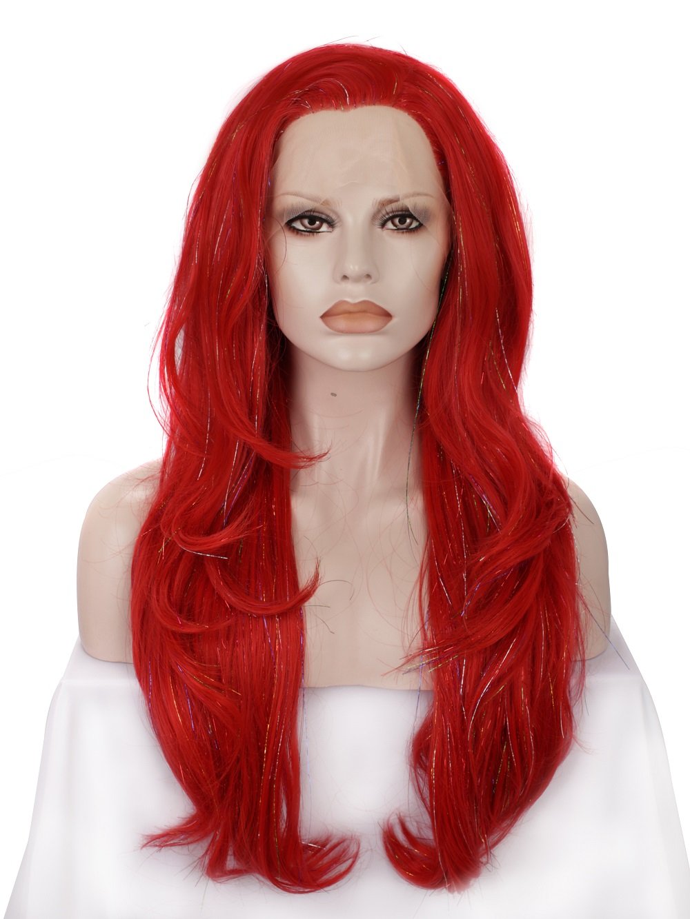 Premium Wig - Poppy Red Layered Lace Front Tinsel-Lace Front Wig-UNIQSO UK
