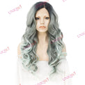 Premium Wig - Reverse Balayage Grey Wig-Lace Front Wig-UNIQSO UK