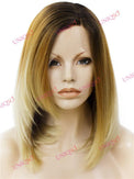 Premium Wig - Reverse-Ombre Blonde Lace Front Synthetic Wig-Lace Front Wig-UNIQSO UK