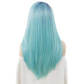 Premium Wig - Rooted Baby Blue Long Side Sweep Straight Lace Front Wig-Lace Front Wig-UNIQSO UK