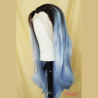 Premium Wig - Rooted Glacier Blue Long Straight Lace Front Wig-Lace Front Wig-UNIQSO UK