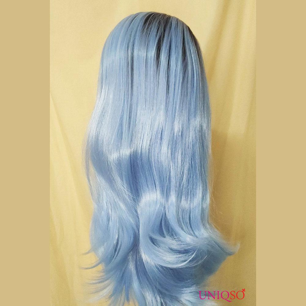 Premium Wig - Rooted Glacier Blue Long Straight Lace Front Wig-Lace Front Wig-UNIQSO UK