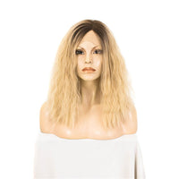 Premium Wig - Rooted Honey Blonde in Medium Curl Lace Front Wig-Lace Front Wig-UNIQSO UK