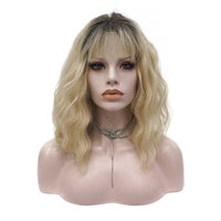 Premium Wig - Rooted Sunflower Fringe in Shoulder Length Wave Lace Front Wig-Lace Front Wig-UNIQSO UK