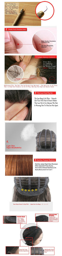 Premium Wig - Strawberry Blonde with Aqua Mint Under Lights Lace Front Wig-Lace Front Wig-UNIQSO UK