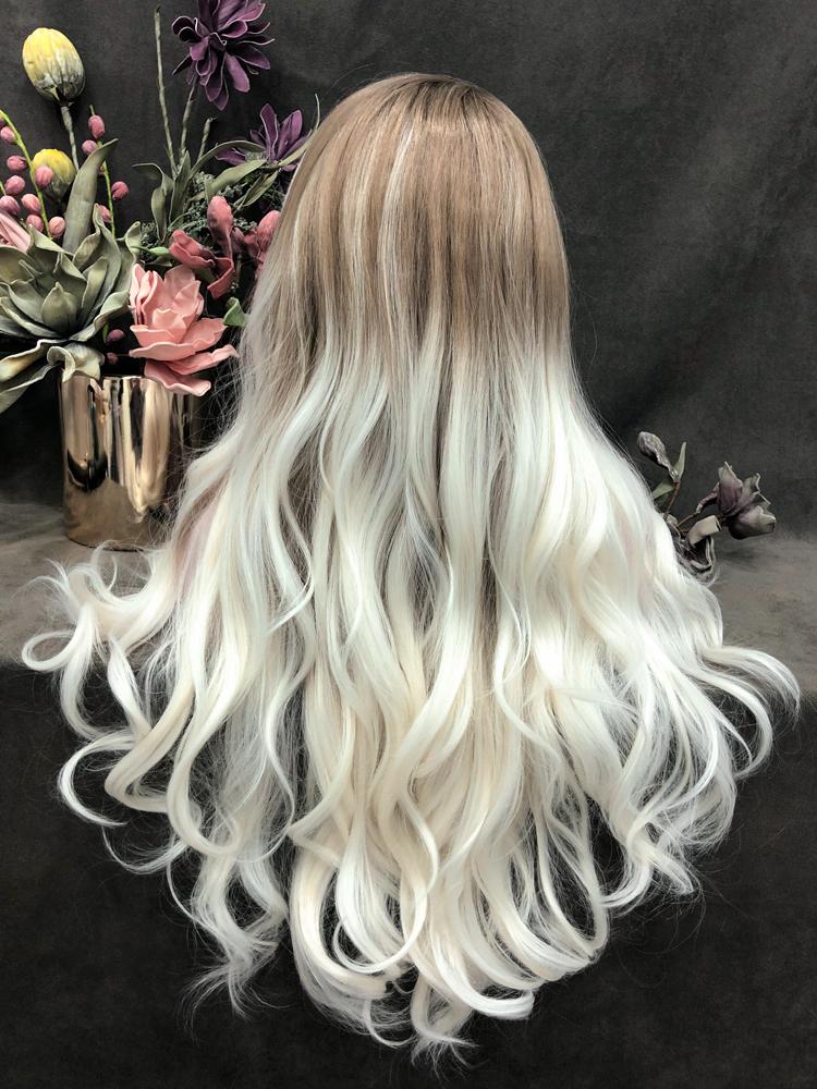 Premium Wig - Toffee Blonde Ombre Long Lace Front-Lace Front Wig-UNIQSO UK