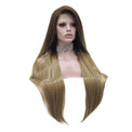 Premium Wig - Two-tone Tortilla Brown Long Straight Lace Front Wig-Lace Front Wig-UNIQSO UK