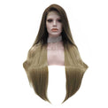 Premium Wig - Two-tone Tortilla Brown Long Straight Lace Front Wig-Lace Front Wig-UNIQSO UK