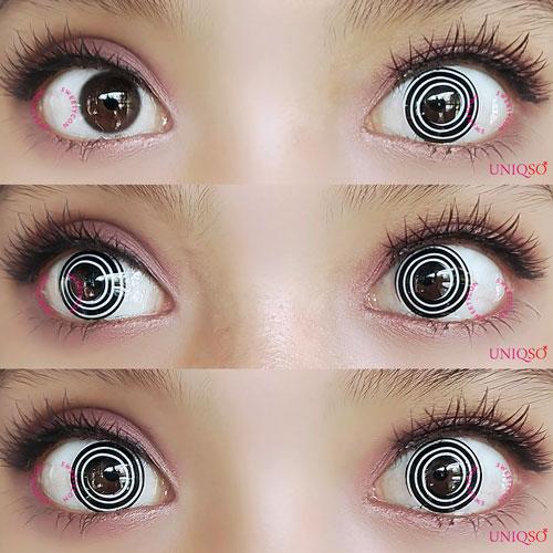 Sweety Crazy Black Spiral II (1 lens/pack)-Crazy Contacts-UNIQSO