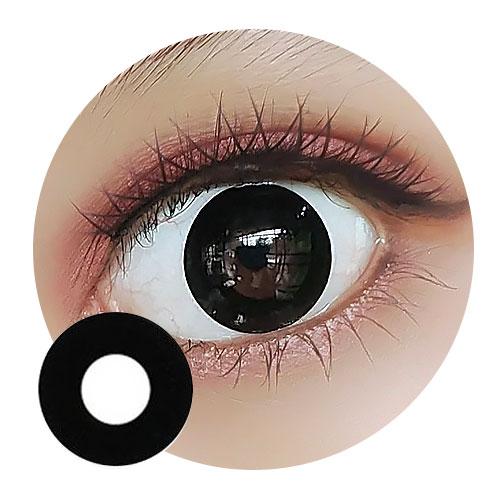 Sweety Crazy Solid Black (1 lens/pack)-Crazy Contacts-UNIQSO