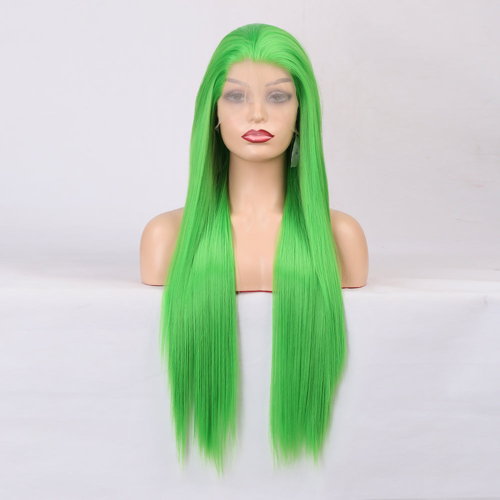 Rich Green Front Lace Long Hair Wig-Lace Front Wig-UNIQSO UK