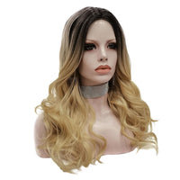 Rooted Dusty Blonde Long Wavy Daily Wig-Daily Wig-UNIQSO UK