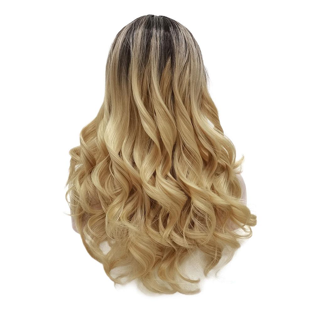 Rooted Dusty Blonde Long Wavy Daily Wig-Daily Wig-UNIQSO UK