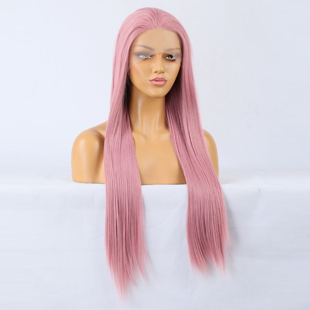 Rosy Berry Long Straight Lace Front Wig-Lace Front Wig-UNIQSO UK