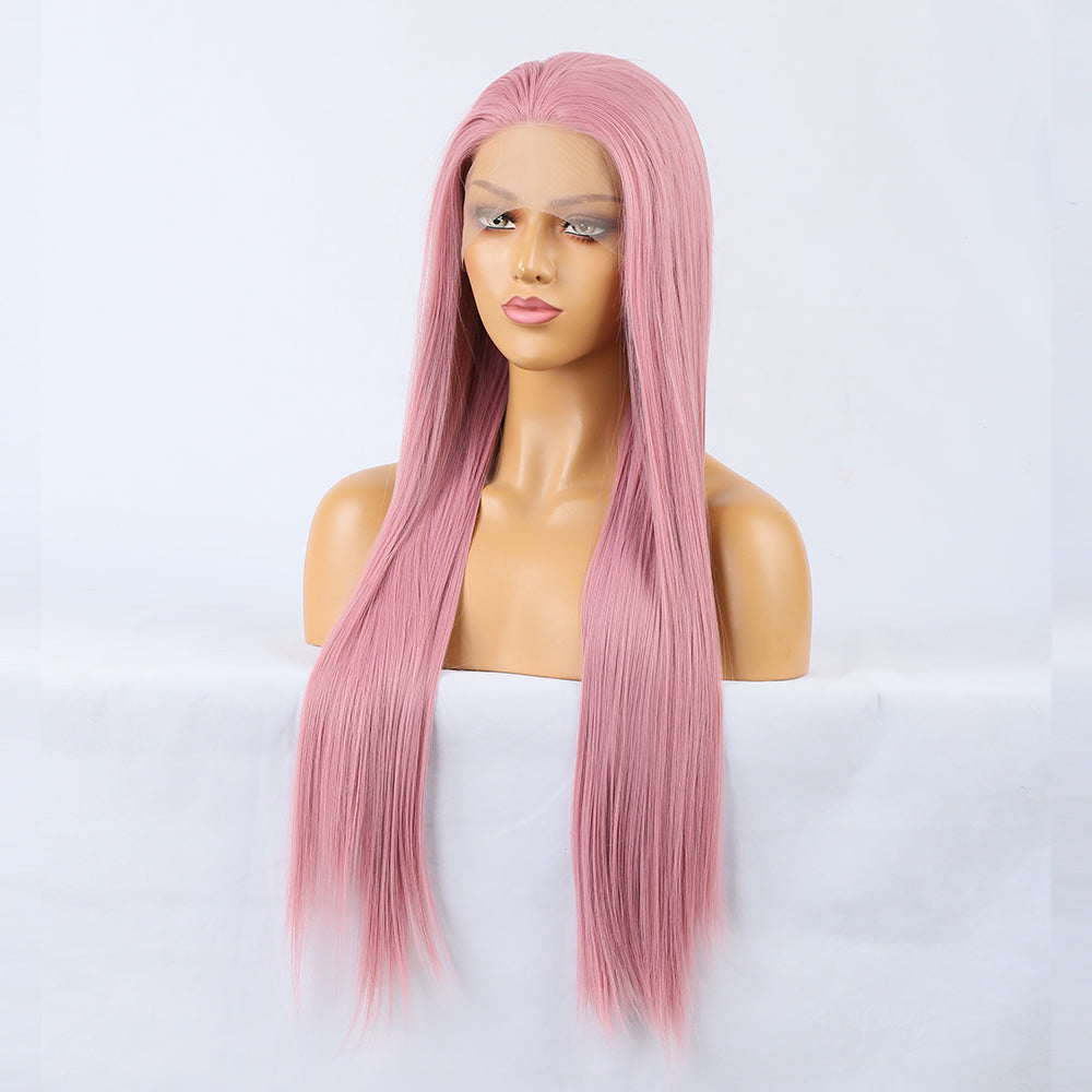 Rosy Berry Long Straight Lace Front Wig-Lace Front Wig-UNIQSO UK
