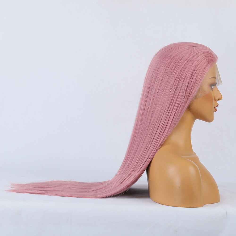 Rosy Berry Long Straight Lace Front Wig-Lace Front Wig-UNIQSO UK