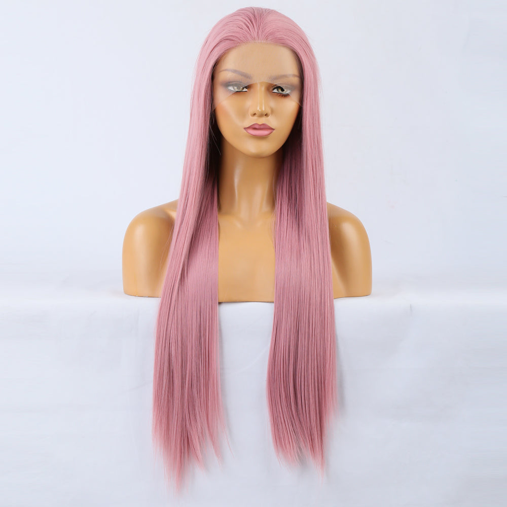 Rosy Berry Long Straight Lace Front Wig-Lace Front Wig-UNIQSO UK