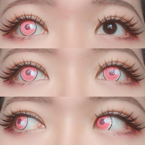 Sweety Anime Cloud Rim Pink (1 lens/pack)-Colored Contacts-UNIQSO UK