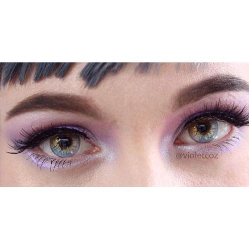 Sweety Anime Shining Heart Blue Brown (1 lens/pack)-Colored Contacts-UNIQSO UK