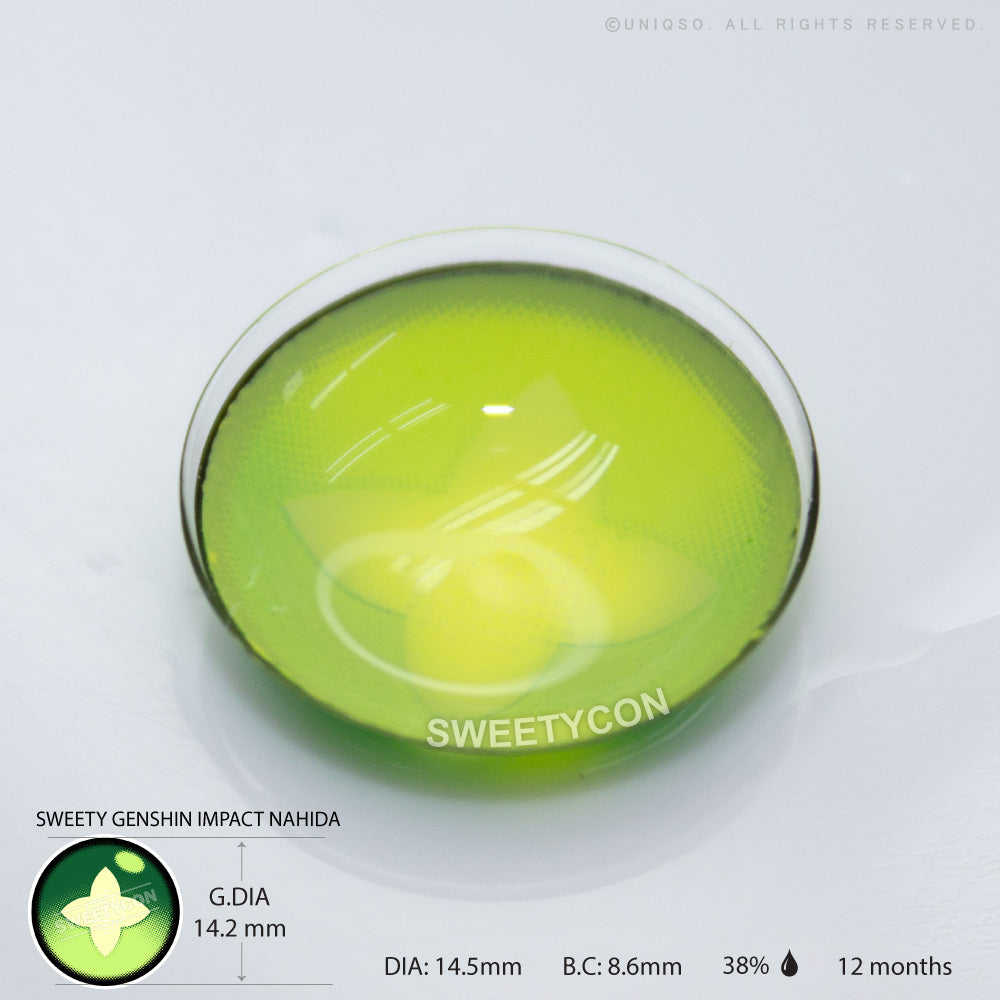 Sweety Clover Green (1 lens/pack)-Colored Contacts-UNIQSO UK