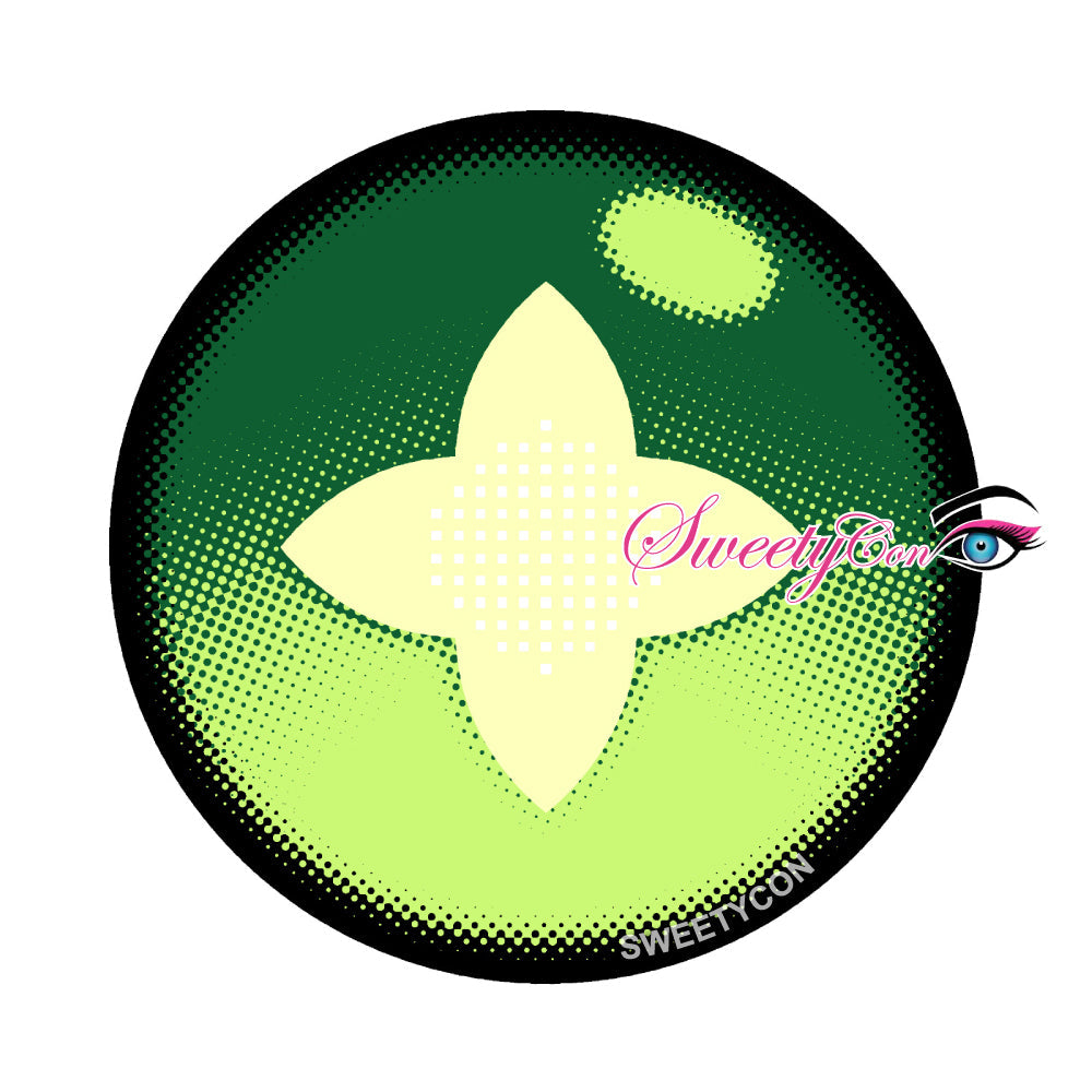Sweety Clover Green (1 lens/pack)-Colored Contacts-UNIQSO UK