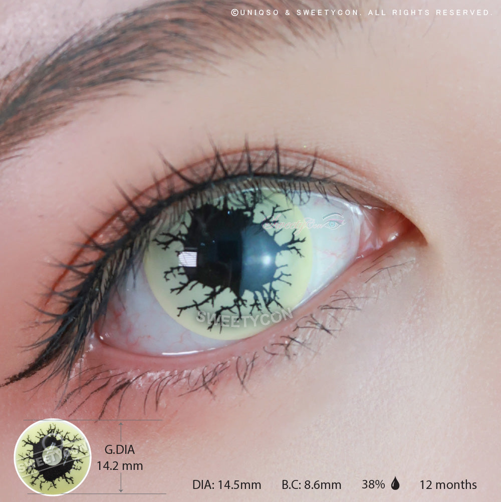 Sweety Crazy Black Rage (1 lens/pack)-Crazy Contacts-UNIQSO UK