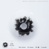 Sweety Crazy Black Zombie (1 lens/pack)-Crazy Contacts-UNIQSO UK