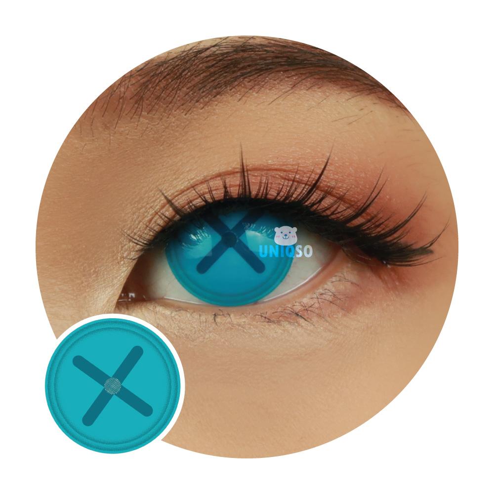 Sweety Crazy Button Eye Blue (1 lens/pack)-Crazy Contacts-UNIQSO UK