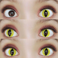 Sweety Crazy Cat Eye Yellow (1 lens/pack)-Crazy Contacts-UNIQSO UK
