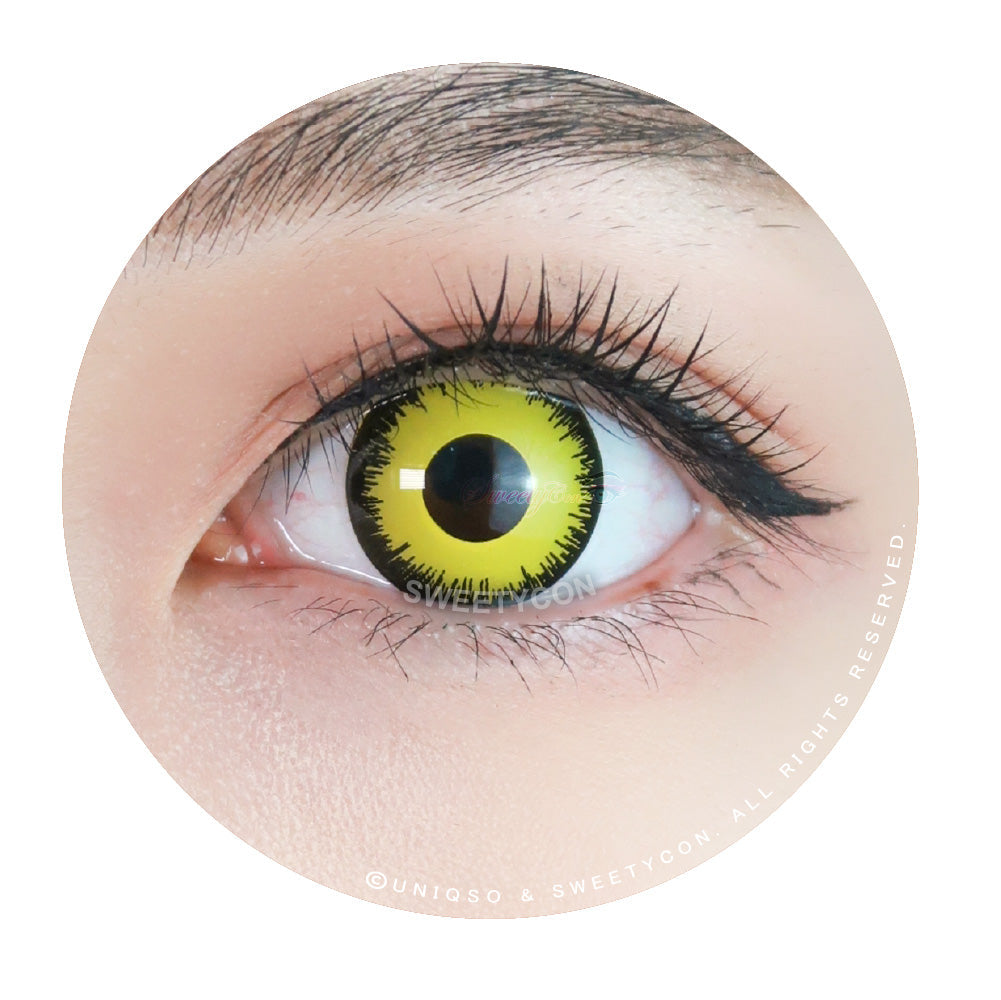 Sweety Crazy Mystic Yellow (1 lens/pack)-Colored Contacts-UNIQSO UK