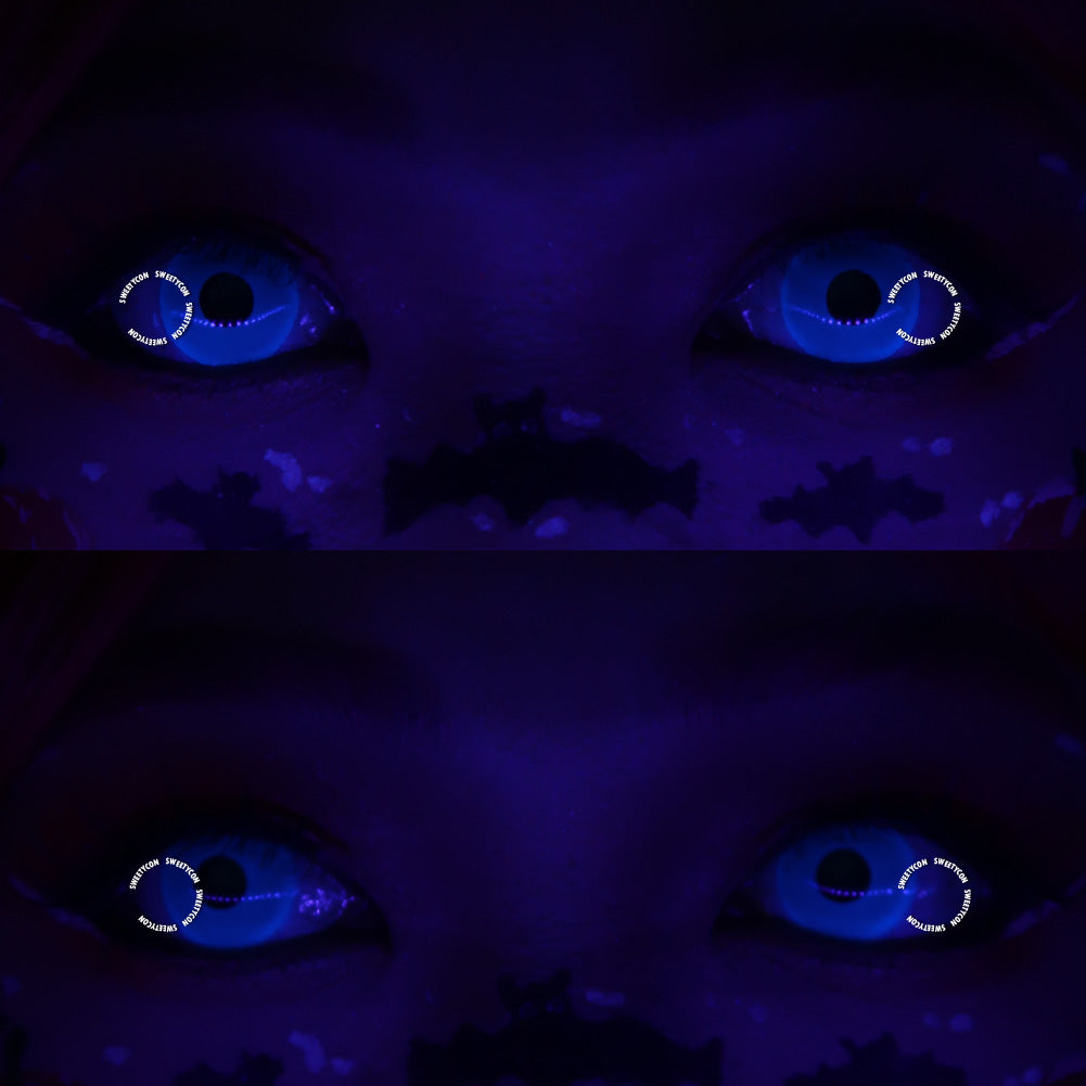 Sweety Crazy UV Glow Blue (1 lens/pack)-UV Contacts-UNIQSO UK