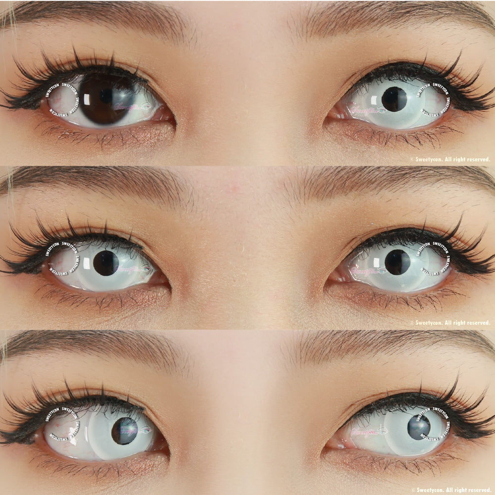 Sweety Crazy UV Glow White (1 lens/pack)-UV Contacts-UNIQSO UK