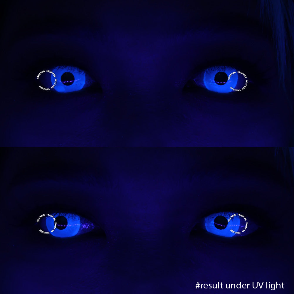 Sweety Crazy UV Glow White (1 lens/pack)-UV Contacts-UNIQSO UK