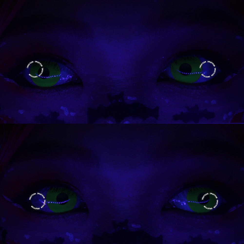 Sweety Crazy UV Glow Yellow (1 lens/pack)-UV Contacts-UNIQSO UK