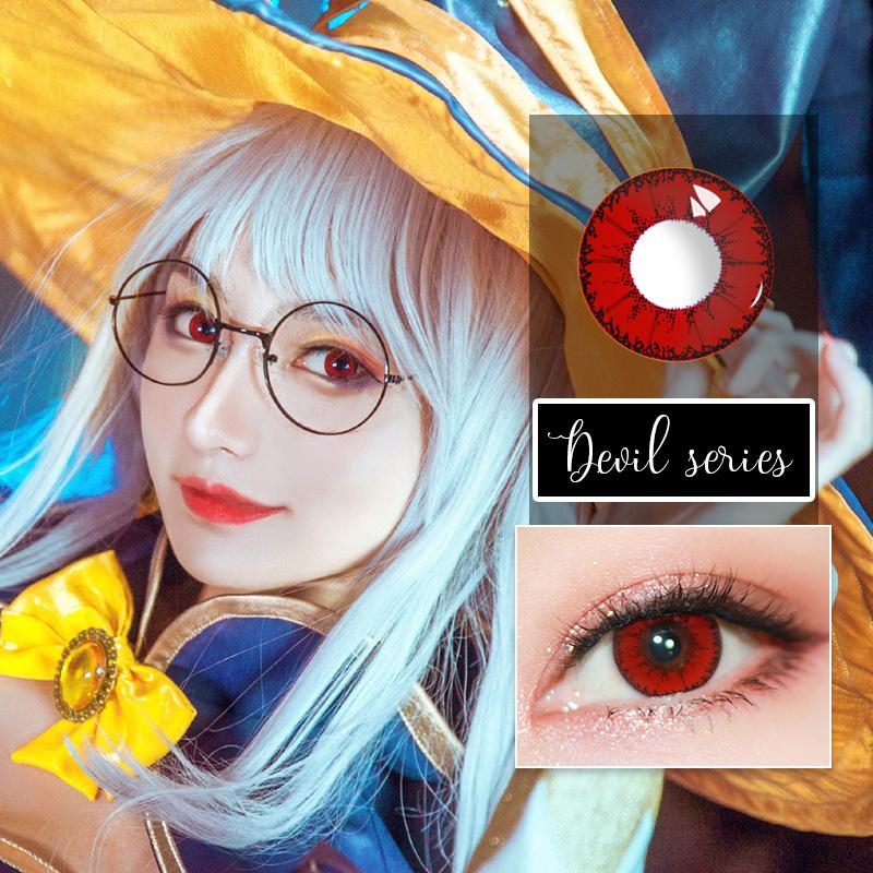 Sweety Devil Red (1 lens/pack)-Colored Contacts-UNIQSO UK