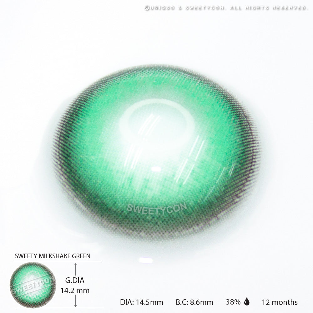 Sweety Milkshake Green (1 lens/pack)-Colored Contacts-UNIQSO UK