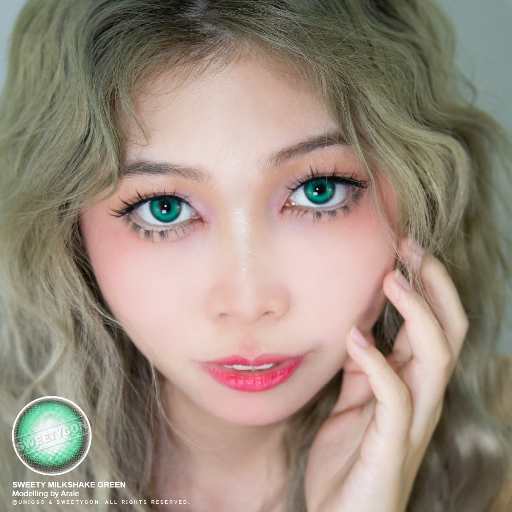Sweety Milkshake Green (1 lens/pack)-Colored Contacts-UNIQSO UK