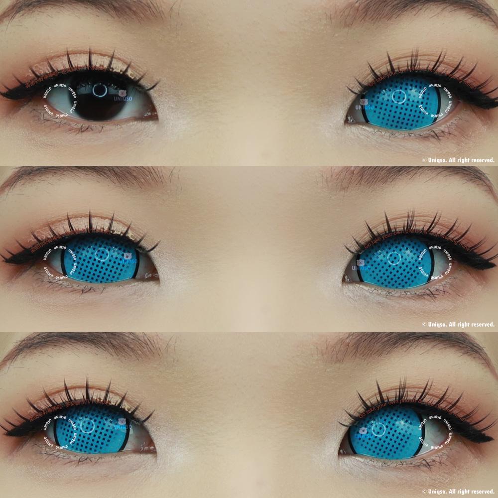 Sweety Mini Sclera Cyan Mesh Rim (1 lens/pack)-Mini Sclera Contacts-UNIQSO UK