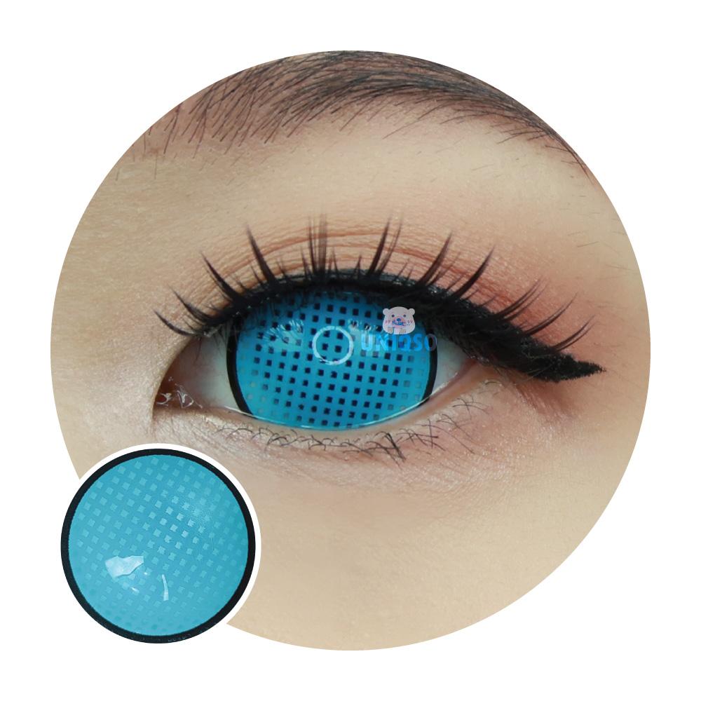 Sweety Mini Sclera Cyan Mesh Rim (1 lens/pack)-Mini Sclera Contacts-UNIQSO UK