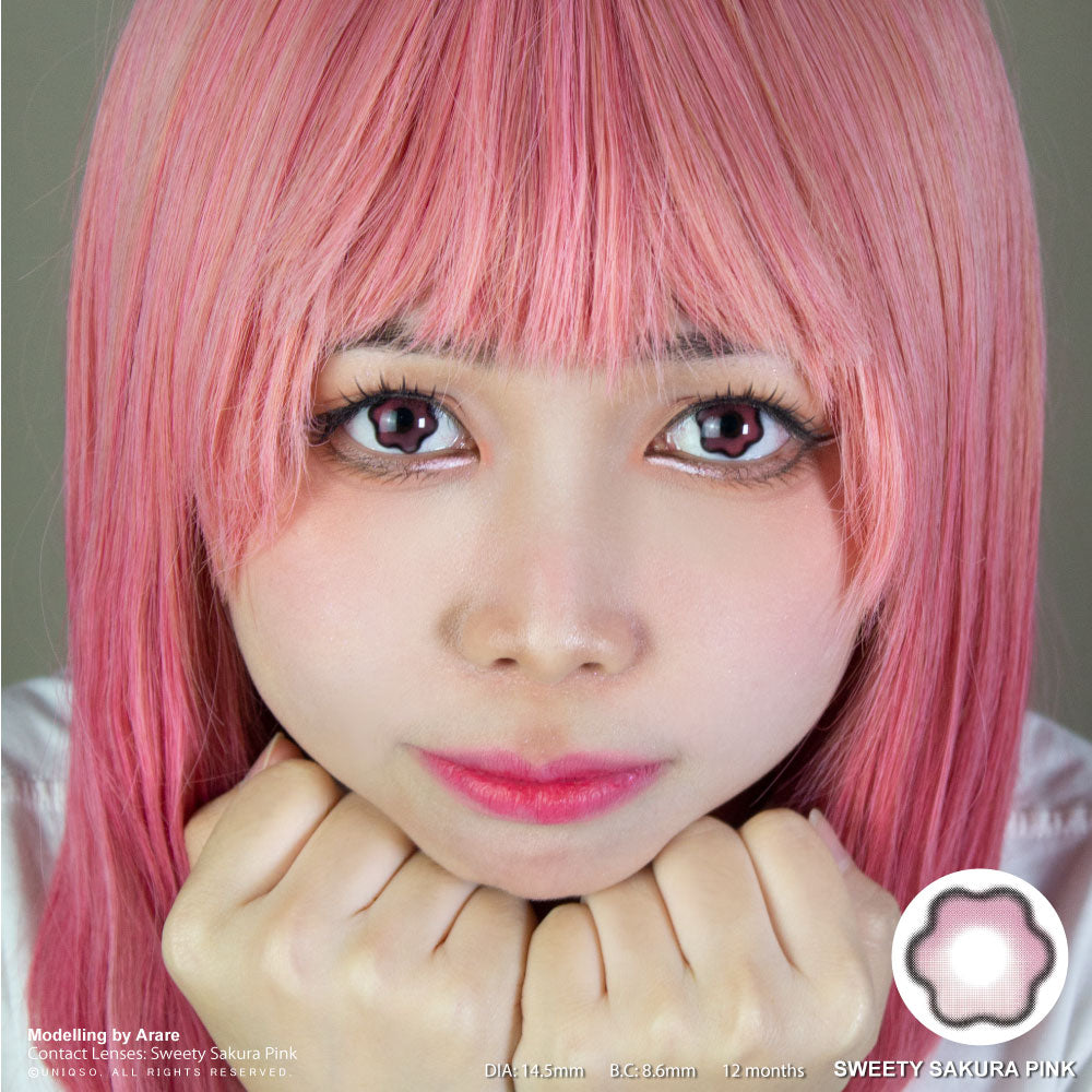 Sweety Sakura Pink (1 lens/pack)-Colored Contacts-UNIQSO UK