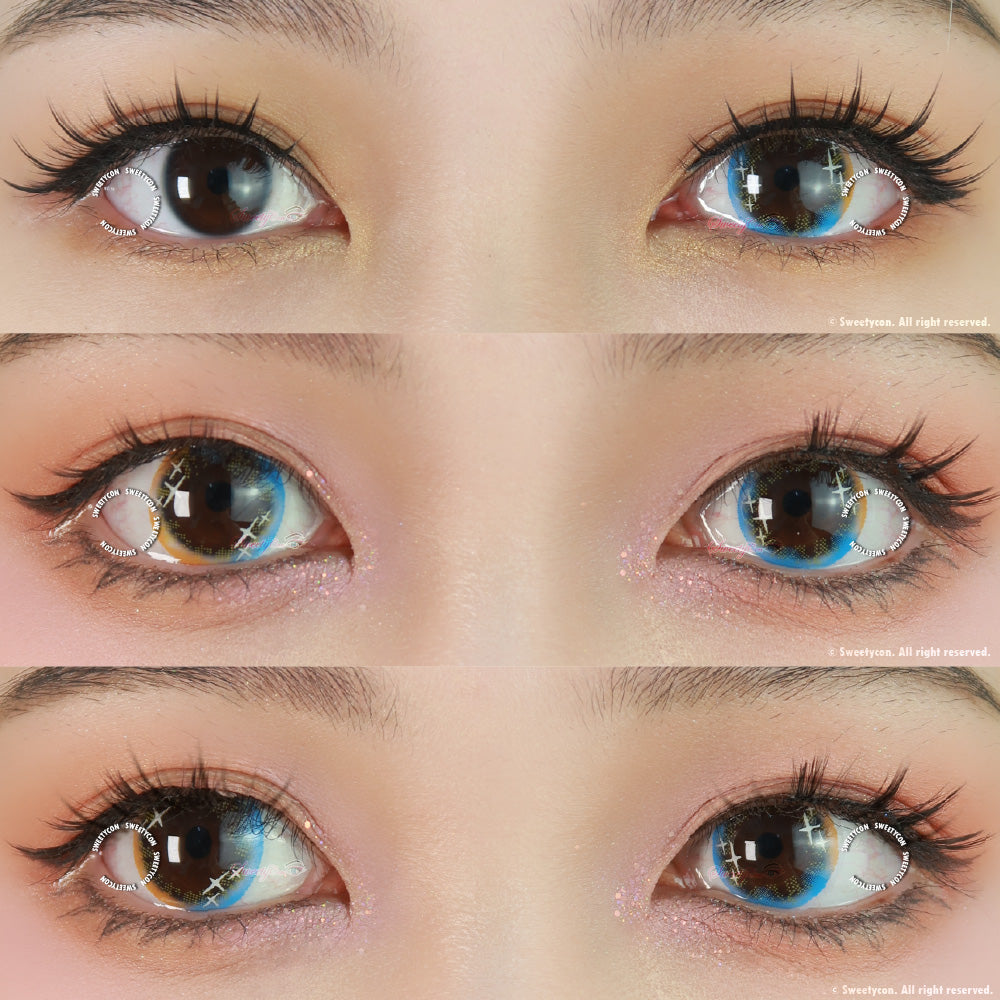 Sweety Shining Stars Blue (1 lens/pack)-Colored Contacts-UNIQSO UK