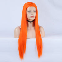 Swish Orange Front Lace Long Straight Wig-Lace Front Wig-UNIQSO UK