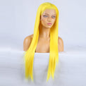 Tempting Yellow Front Lace Long Bangs-Lace Front Wig-UNIQSO UK
