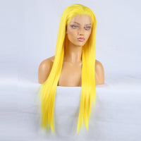 Tempting Yellow Front Lace Long Bangs-Lace Front Wig-UNIQSO UK