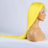 Tempting Yellow Front Lace Long Bangs-Lace Front Wig-UNIQSO UK
