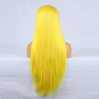 Tempting Yellow Front Lace Long Bangs-Lace Front Wig-UNIQSO UK