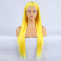 Tempting Yellow Front Lace Long Bangs-Lace Front Wig-UNIQSO UK